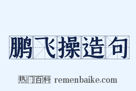 鹏飞操造句是什么意思的图片